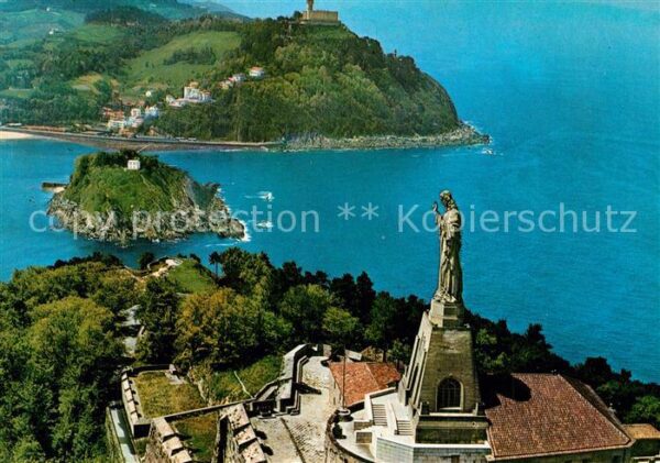 San Sebastian  Pais Vasco ES Monumento al Sagrado Corazon y Monte Ig
