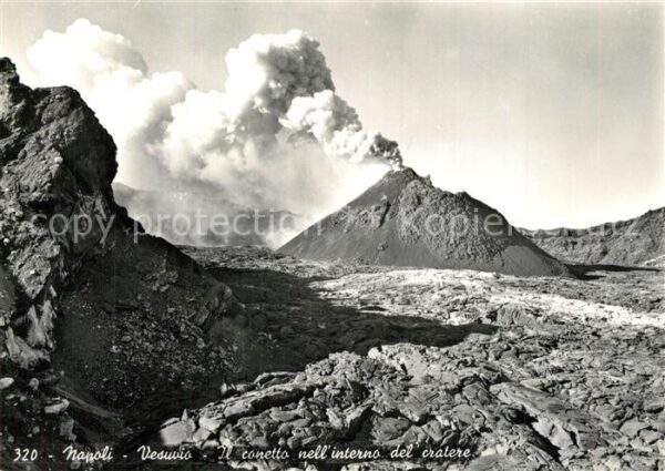 Napoli Neapel Vesuvio Il conetto nell interno de crat
