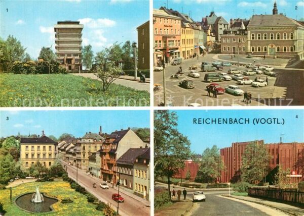 Reichenbach Vogtland Wasserturm Marktplatz Park des Friedens