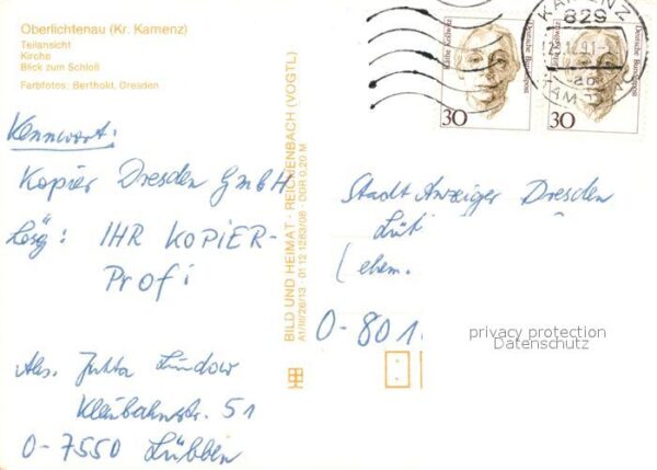 Oberlichtenau Lausitz Teilansicht Kirche Schloss – Bild 2