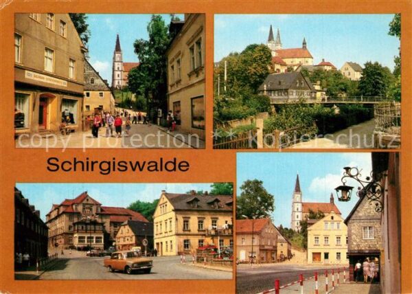 Schirgiswalde Obermarkt Teilansicht Ernst Thälmann St