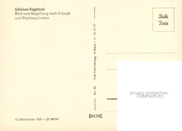 Erlbach Vogtland Blick vom Kegelberg mit Markneukirchen – Bild 2