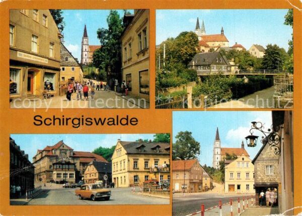 Schirgiswalde Obermarkt Teilansicht Ernst Thälmann St