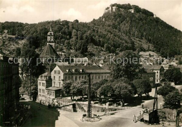 Koenigstein Saechsische Schweiz mit Festung Reissiger Platz