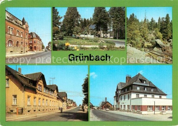 Gruenbach Auerbach Erzgebirge Falkensteiner Strasse Paranlage Ehrenma