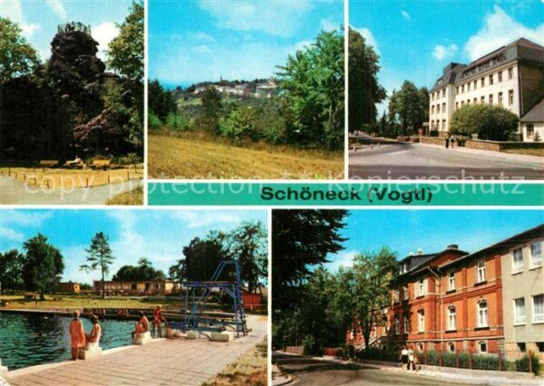 Schoeneck Vogtland Alter Söll Teilansicht Krankenhaus Schw