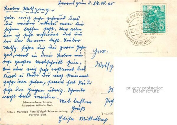 Schwarzenberg Erzgebirge Feierstätte Wilhelm Pieck – Bild 2