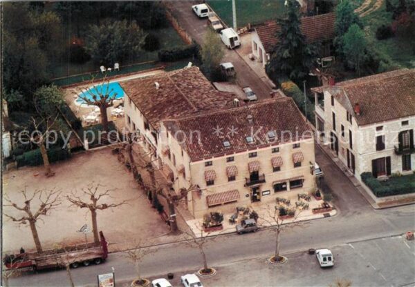 Allemans-du-Dropt Fliegeraufnahme Hotel Restaurant Etape