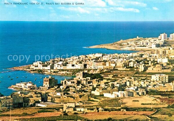 Saint Paul s Bay Fliegeraufnahme Bugibba and Qawra