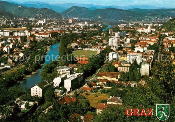 Graz Steiermark Fliegeraufnahme mit Ruine G?sting