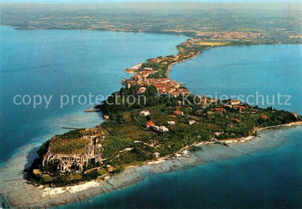 Sirmione Lago di Garda Fliegeraufnahme