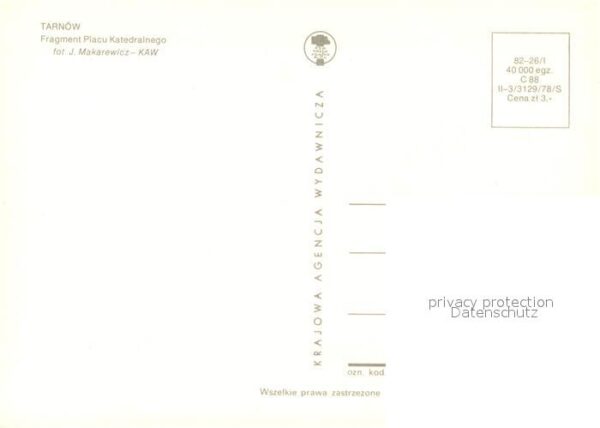 Tarnow Tarnau Piacu Katedralnego – Bild 2