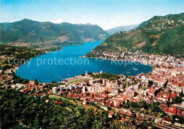 Como Lago di Como Fliegeraufnahme