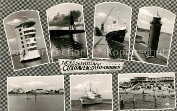 Cuxhaven Duhnen Nordseebad Leuchttürme Ozeandampfer Fahrgastschiff
