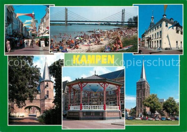 Kampen Niederlande Strasse Strand Kirche Pavillon