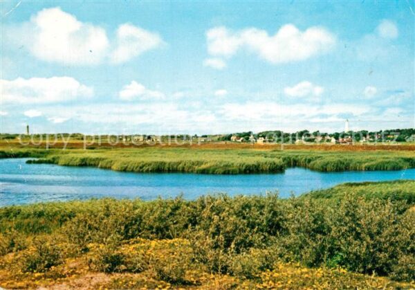 Schiermonnikoog Westerplas met gezicht op het dorp