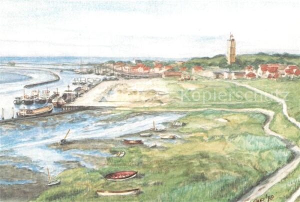 Terschelling Panorama Illustration