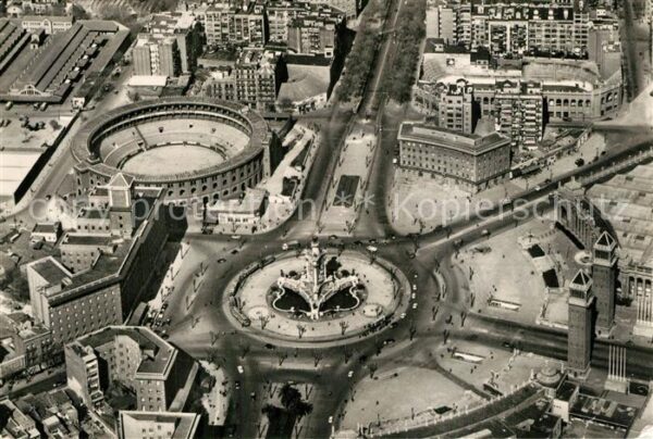 Barcelona Cataluna Plaza de Espana desde el aire