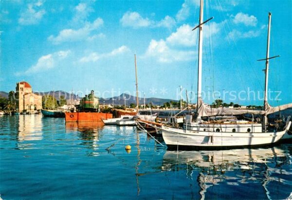 Aegina Egina Hafen Teilansicht