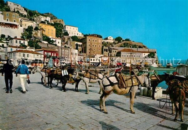 Hydra Greece Folklore im Hafen