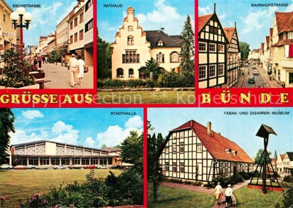 Buende Westfalen Eschstrasse Rathaus Bahnhofstrasse Stad