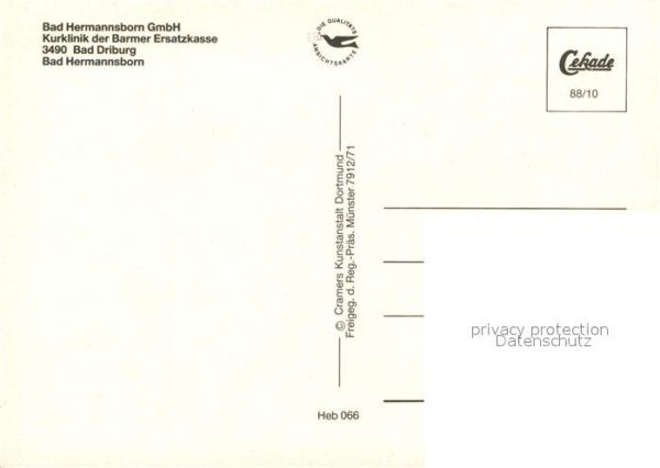 Bad Driburg Bad Hermannsborn Kurklinik der BEK Flie – Bild 2