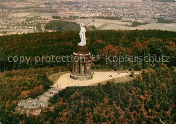 Teutoburgerwald Hermannsdenkmal Fliegeraufnahme