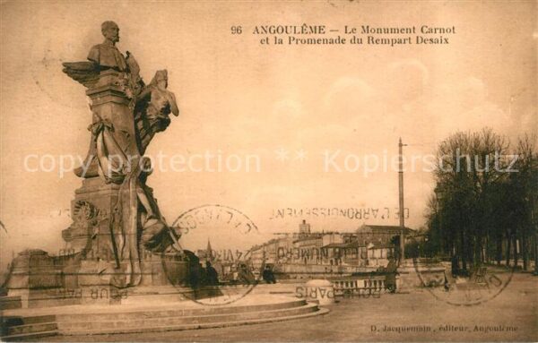 Angouleme Monument Carnot Promenade du Rempart De
