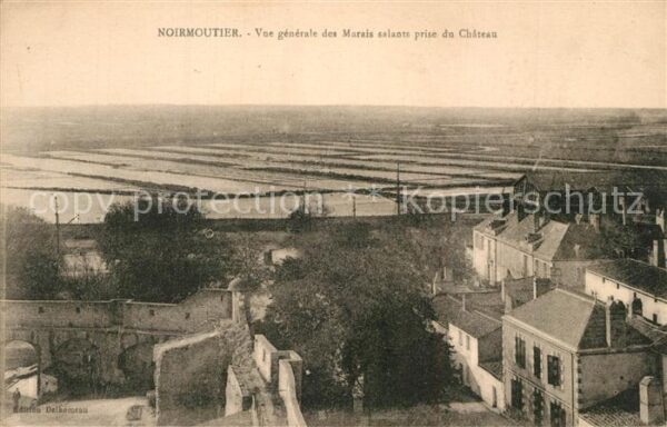 Noirmoutier-en-l Ile Vue Generale des Marais salants prise d