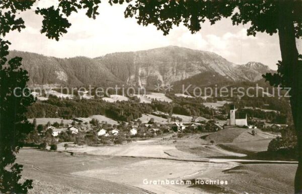 Grainbach Panorama mit Hochries Chiemgauer Alpen