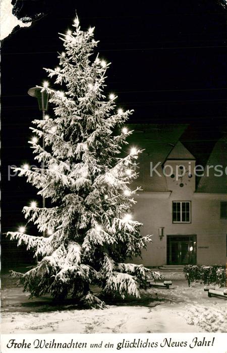 Wasserburg Bodensee Christbaum am Rathaus Weihnachtskarte N