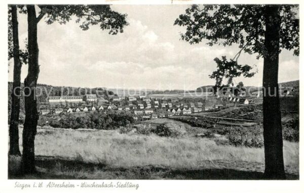 Siegen Westfalen Panorama Winchenbach Siedlung mit Alter