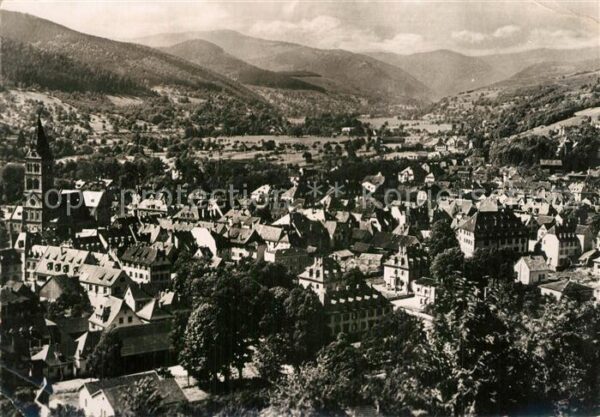 Munster Haut Rhin Elsass Vue d_ensemble sur la ville et les Vosg