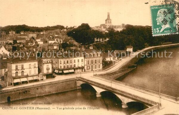 Chateau-Gontier Vue generale prise de l_Hopital