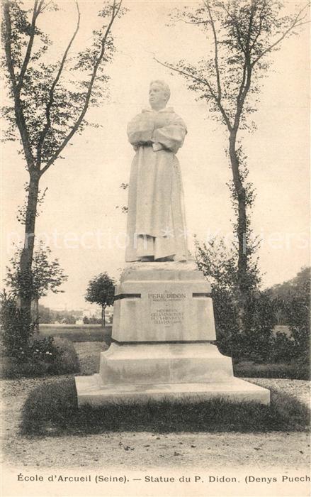 Arcueil Ecole d’Arcueil Statue du P Didon