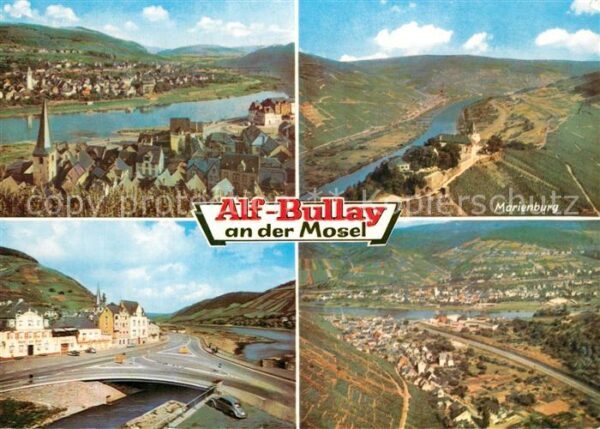 Bullay Mosel Panorama Marienburg Fliegeraufnahme