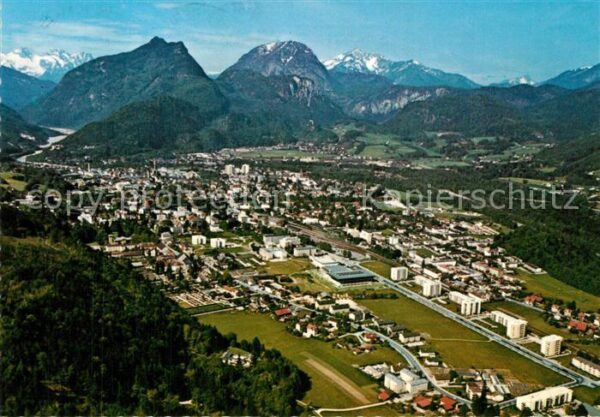 Bad Reichenhall Fliegeraufnahme mit Loferer Steinberge