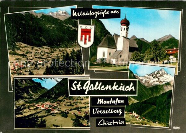 St Gallenkirch Vorarlberg Panorama Montafon Ortsmotiv mit Kirche