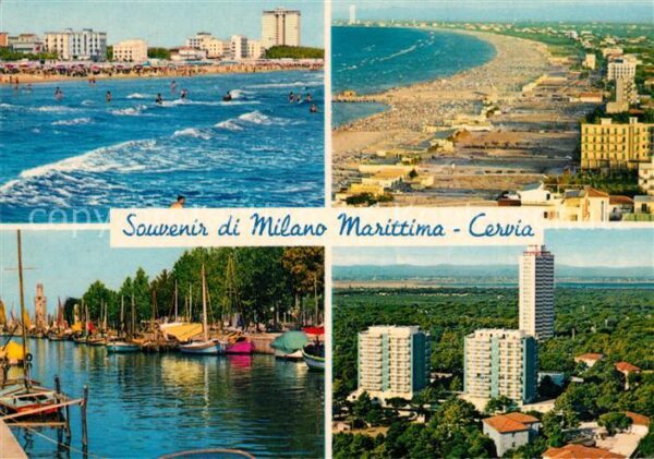 Milano Marittima Küstenpanorama Strand Hafen Hotels Hoch