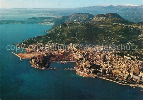 Monaco Vue aérienne de la Principauté La Turbi
