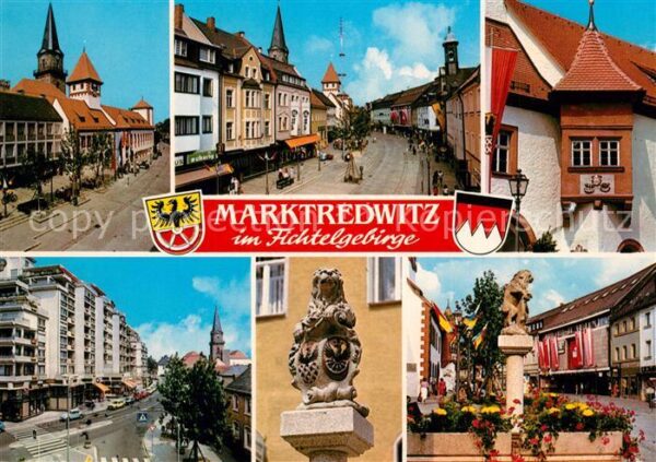 Marktredwitz Ortsansichten Innenstadt Brunnen