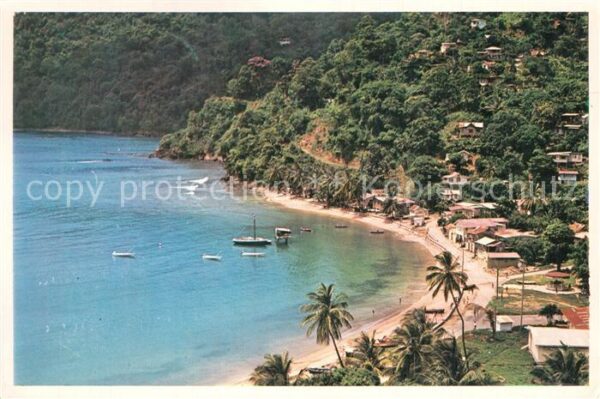 Charlotteville Tobago View of the village with beach