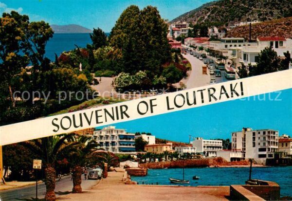 Loutraki Greece Küstenstrasse Hafen Meerblick