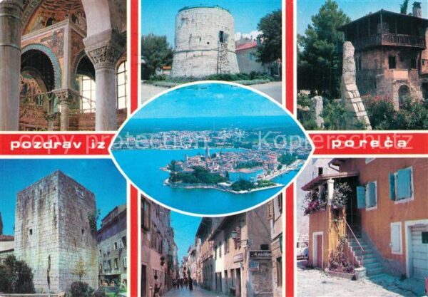 Porec Motive Altstadt Halbinsel Fliegeraufnah