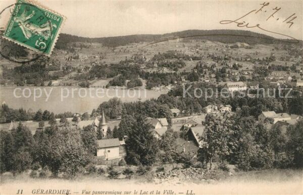 Gerardmer Vosges Vue panoramique sur le lac et la ville