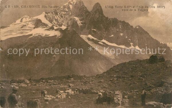 Chamonix Aigues Verte vues de la Flégère Alpes