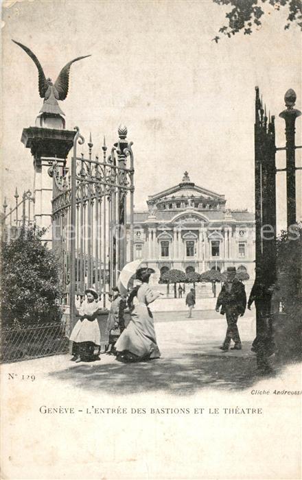 Geneve GE Entrée des Bastions et le Théâtre