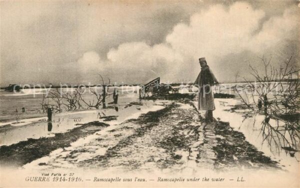 Ramscapelle sous l'eau Grande Guerre 1914-1916 1. W