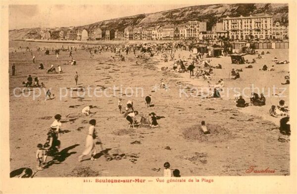 Boulogne-sur-Mer Vue Generale de la plage
