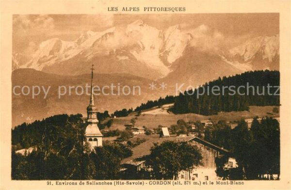 Cordon Panorama et le Mont Blanc Alpes